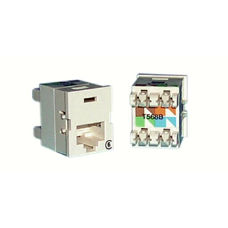 Ortronics 1-PORT MOD JACK 110 8W8P UTP, T568A/B CAT6 IP5 CLARITY6, TRACJACK BLACK TJ600-00